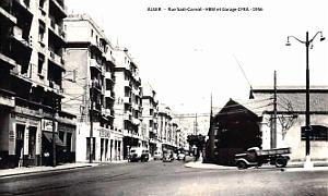 Alger - Rue Sadi-Carnot - HBM et Garage CFRA - 1956